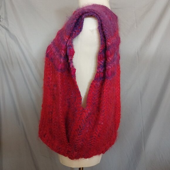 Vintage 80s Handwoven Fiberworks Vest - Picture 2 of 10